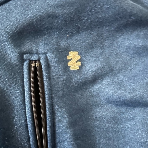 IZOD Mens Blue Full Zip Spectator Fleece Vest Size M - Picture 3 of 5